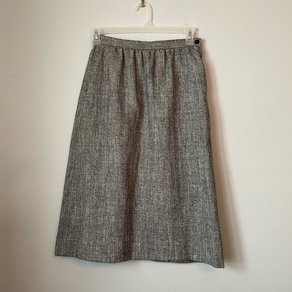 The Villager Women’s Vintage Grey Wool Pencil Skirt 10